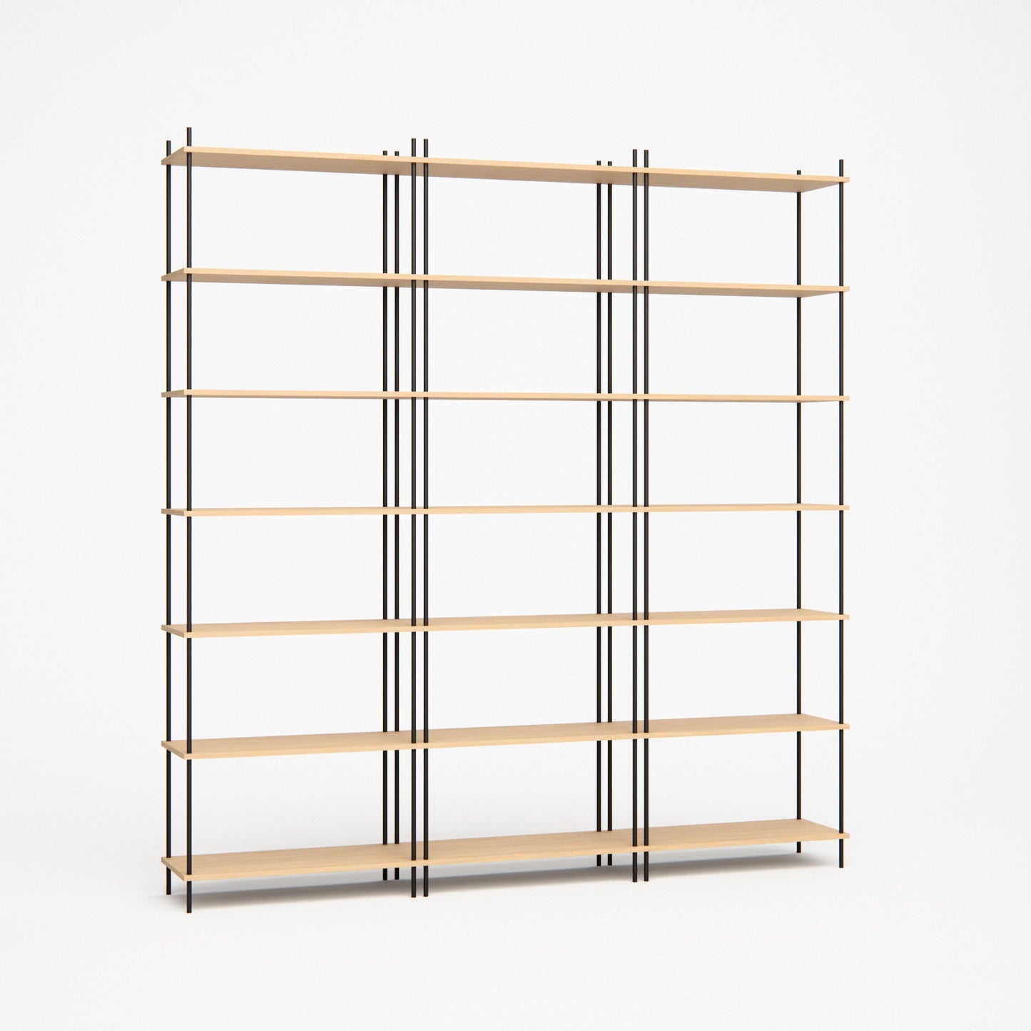 large-oak-bookshelf-225x237cm -- Studioansicht