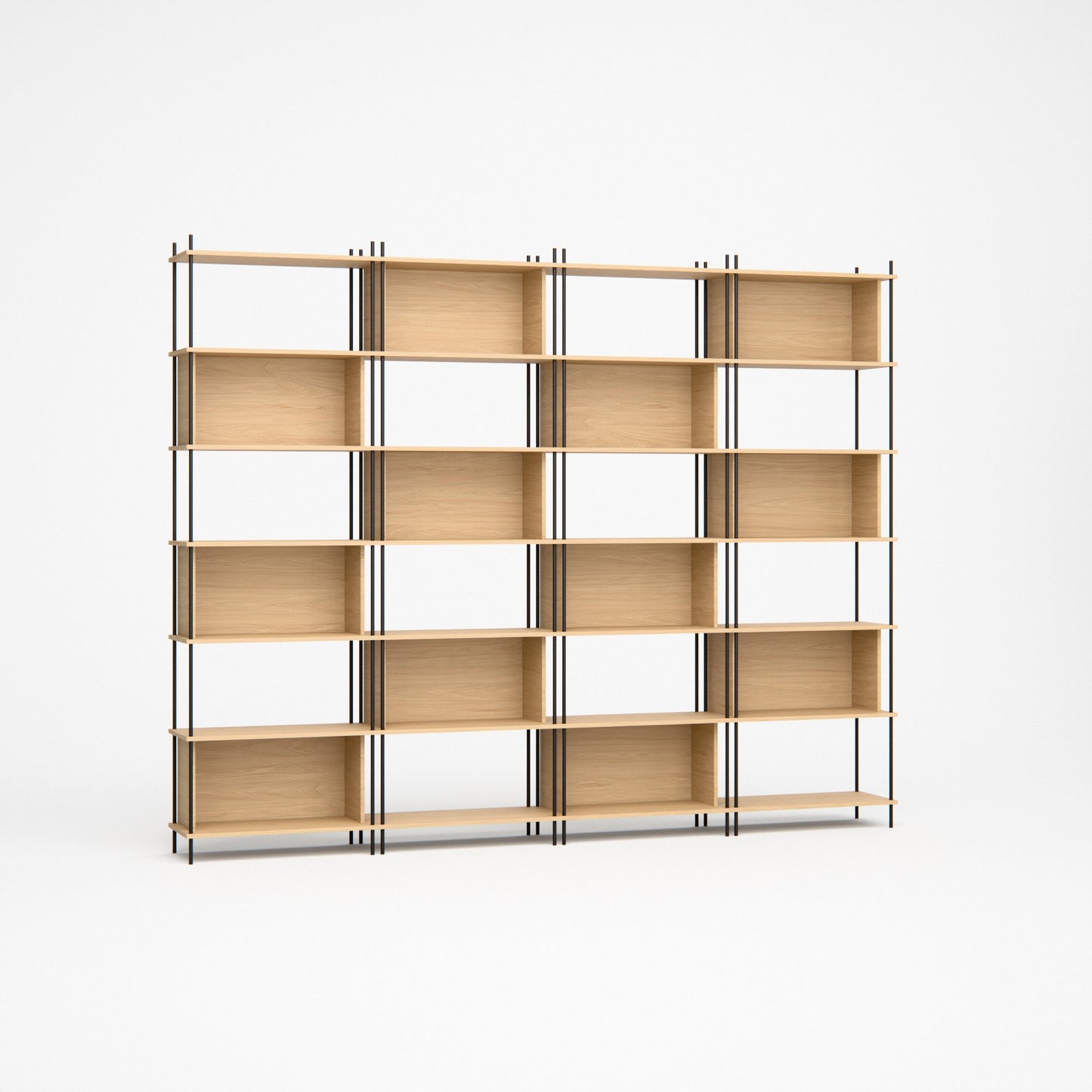 large-oak-bookshelf-300x237cm-chess-design -- Studioansicht