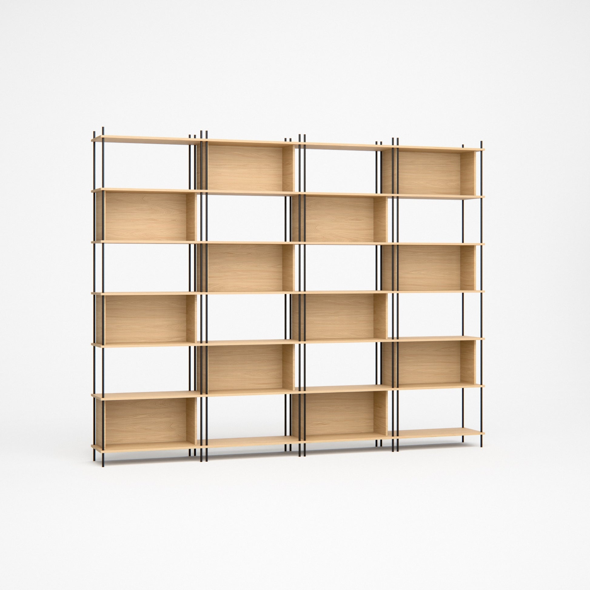 large-oak-bookshelf-300x237cm-chess-design -- Studioansicht