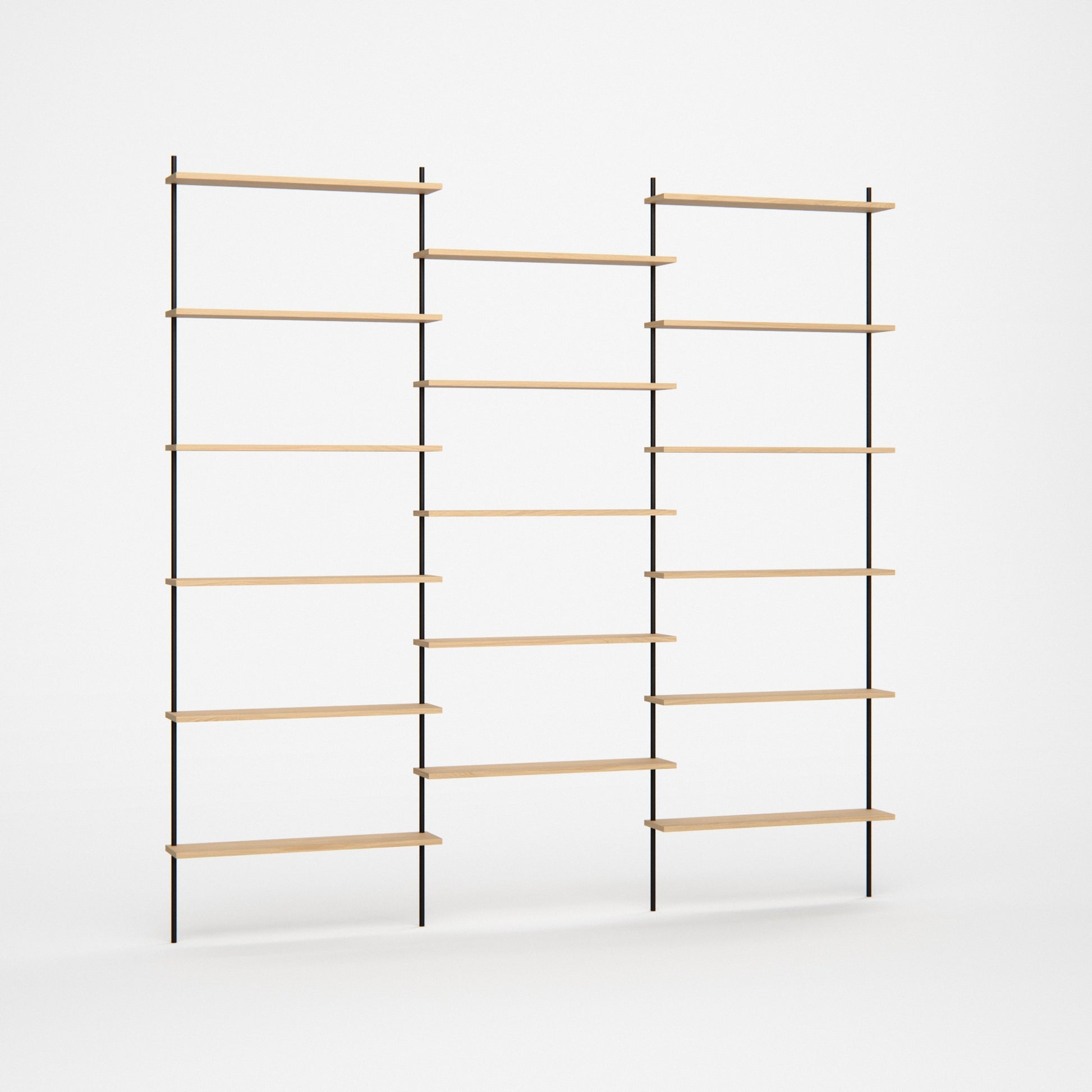 large-oak-wall-shelf-217-cm-triple-offset-h1m2h1 -- Studioansicht