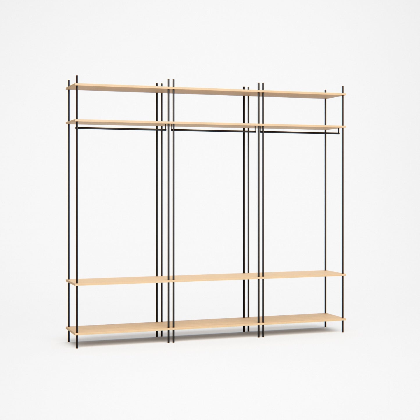 large-open-wardrobe-system-oak -- Studioansicht