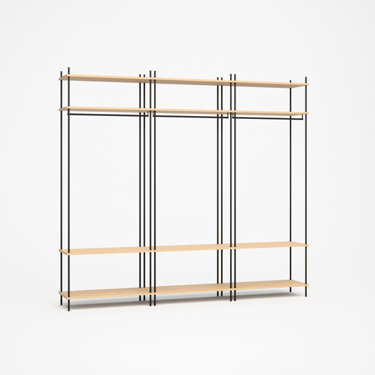 large-open-wardrobe-system-oak -- Studioansicht