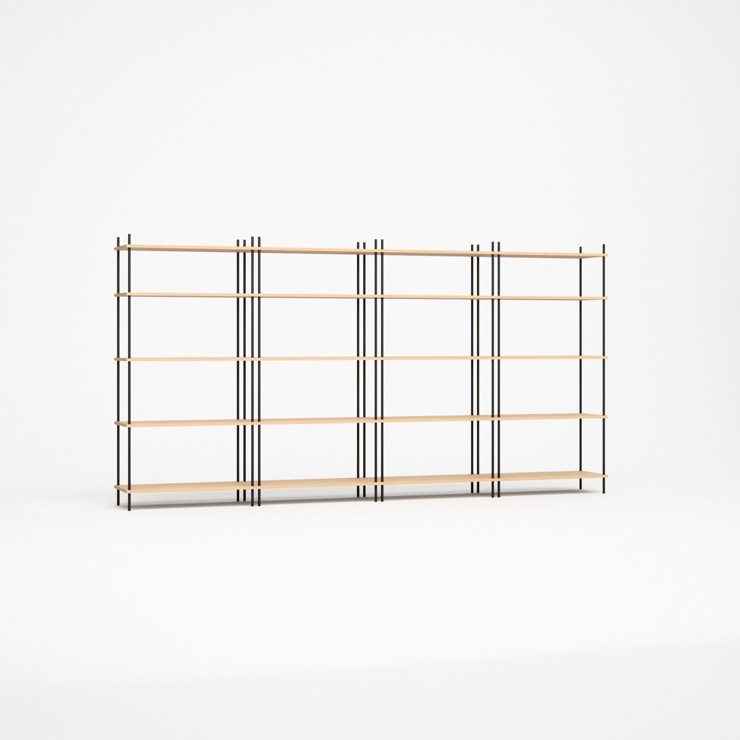 oak-bookshelf-300x154cm -- Studioansicht