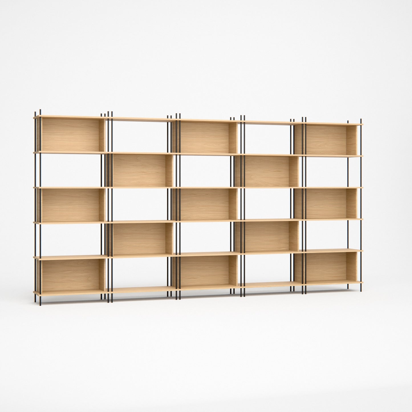 oak-bookshelf-375x201cm-chess-design -- Studioansicht