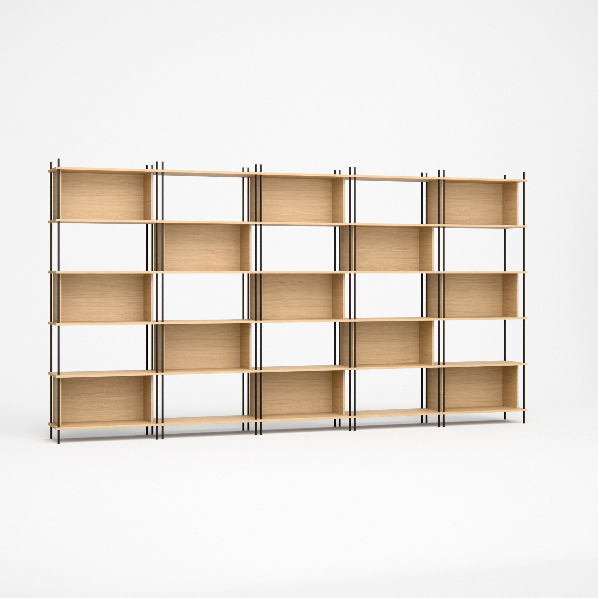 oak-bookshelf-375x201cm-chess-design -- Studioansicht