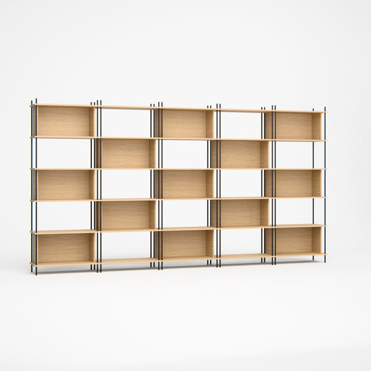oak-bookshelf-375x201cm-chess-design -- Studioansicht