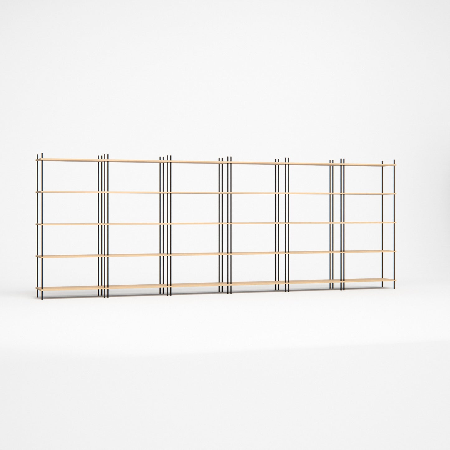 oak-bookshelf-450x164cm -- Studioansicht