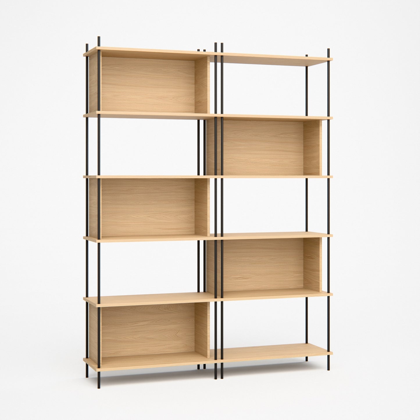 oak-bookshelf-chess-design -- Studioansicht