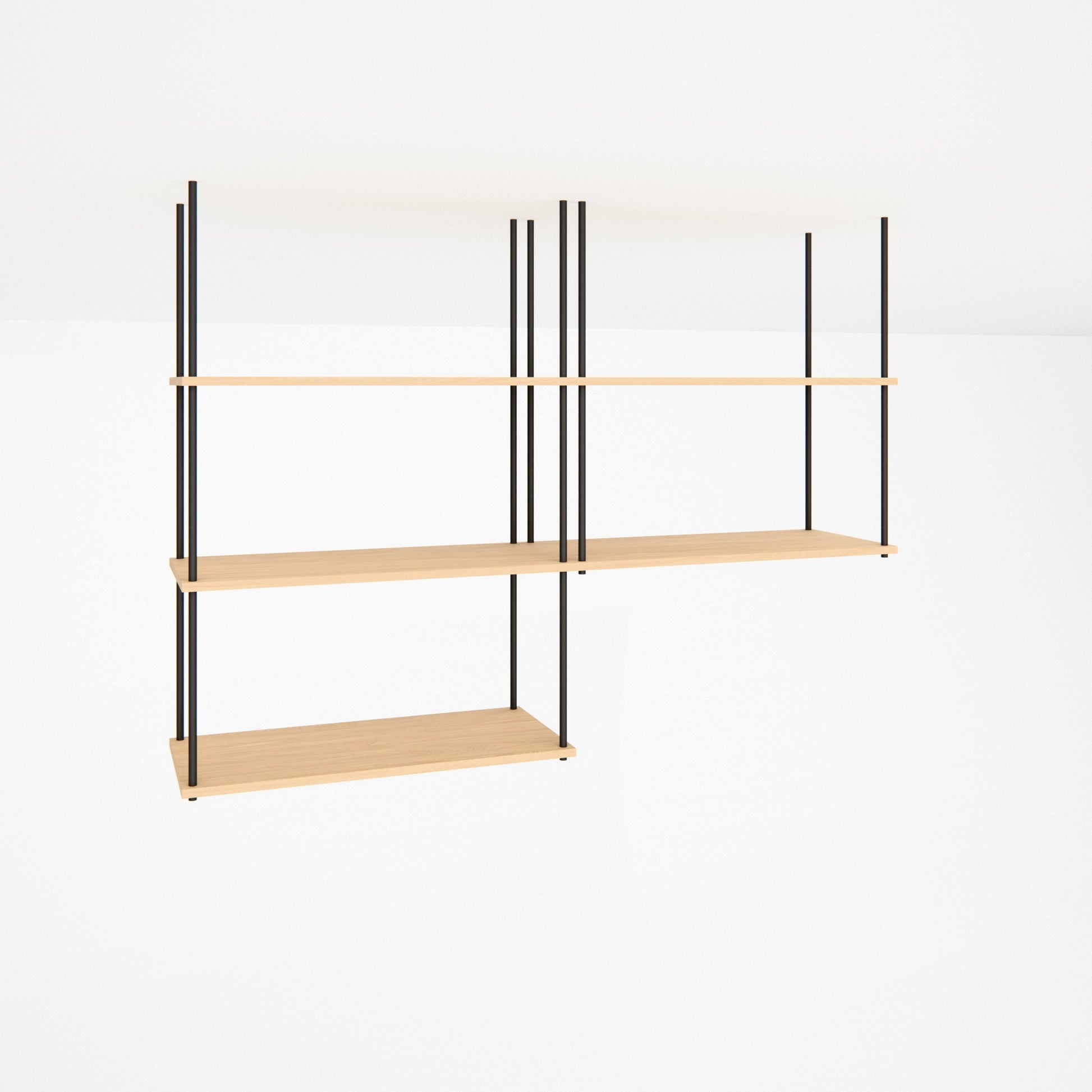 oak-ceiling-shelf-150x111cm-with-left-drop -- Studioansicht