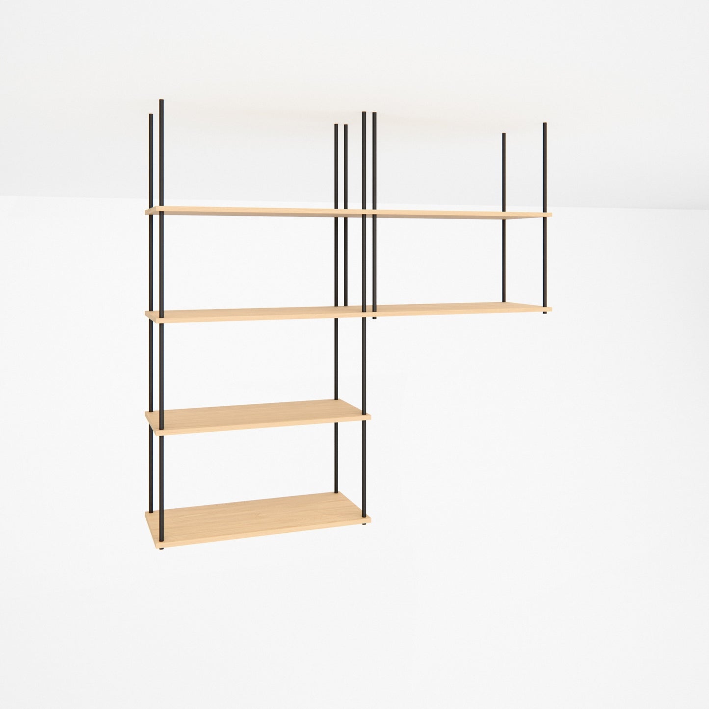 oak-ceiling-shelf-150x147cm-with-left-drop -- Studioansicht