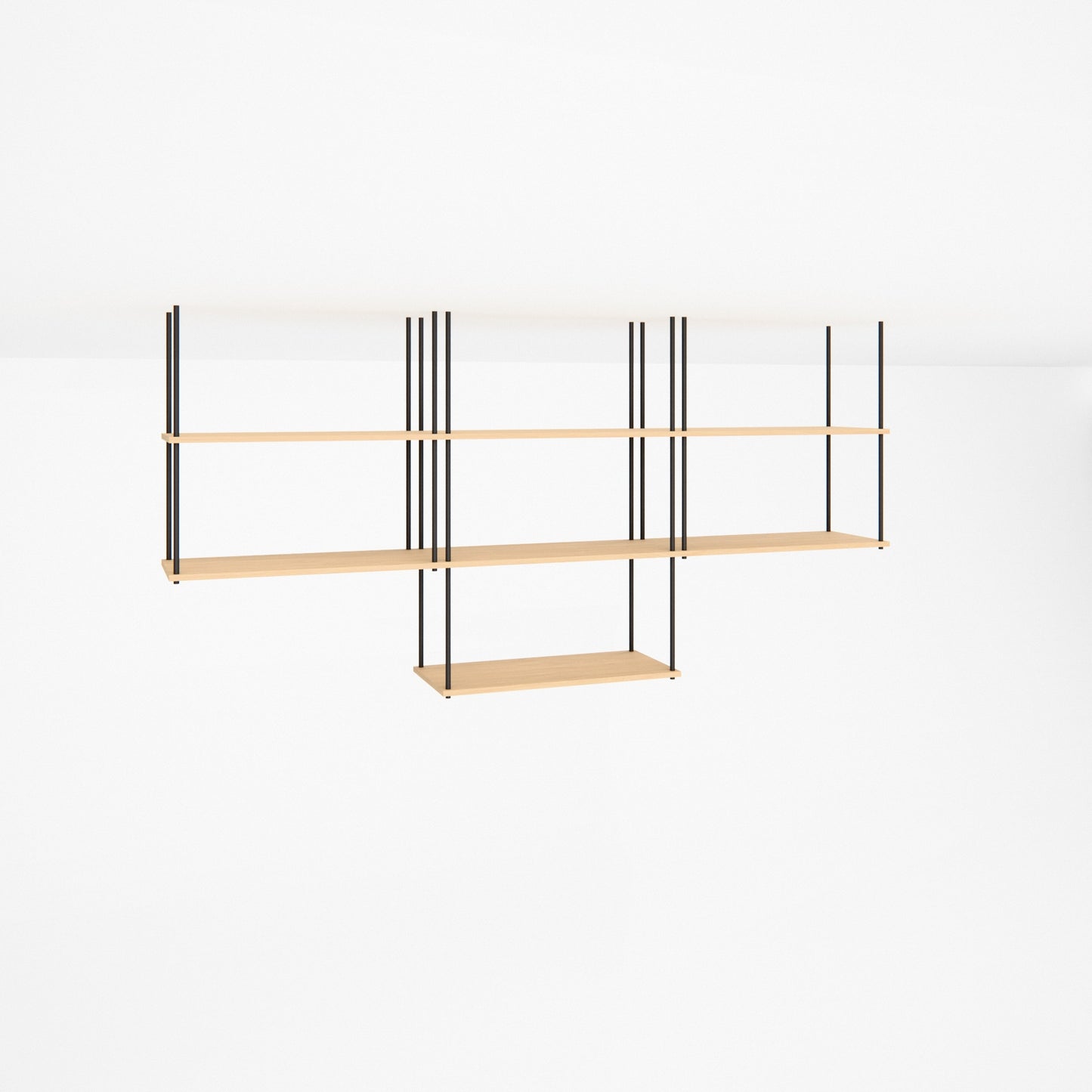 oak-ceiling-shelf-225x111cm-with-center-drop -- Studioansicht