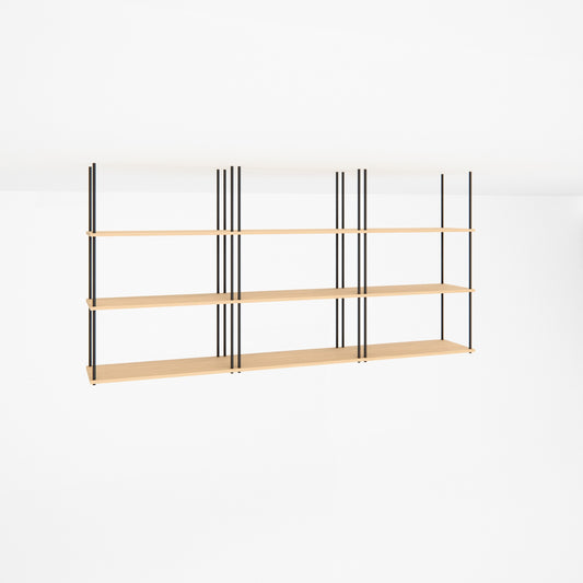 oak-ceiling-shelf-225x111cm -- Studioansicht
