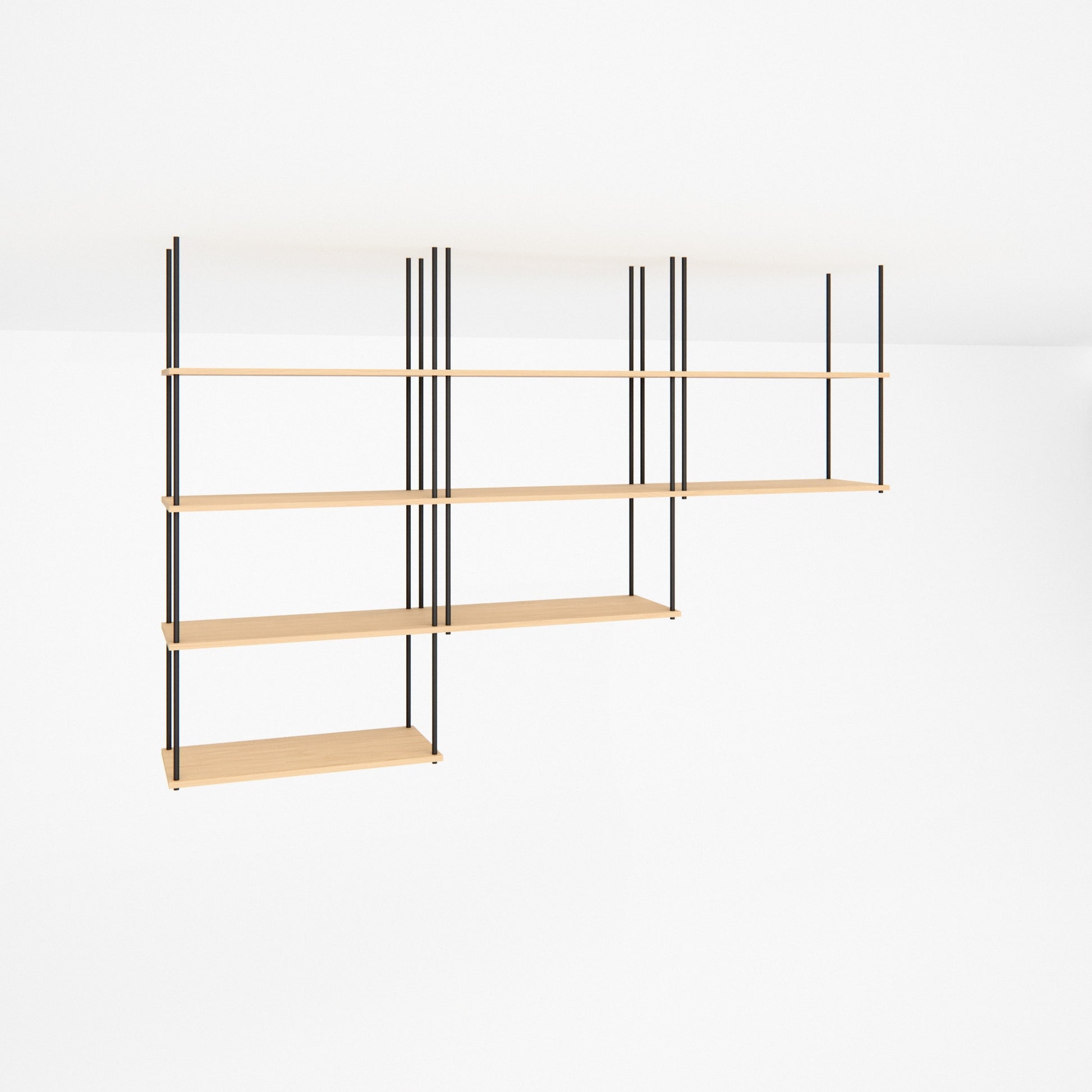 oak-ceiling-shelf-225x147cm-staggered-left -- Studioansicht