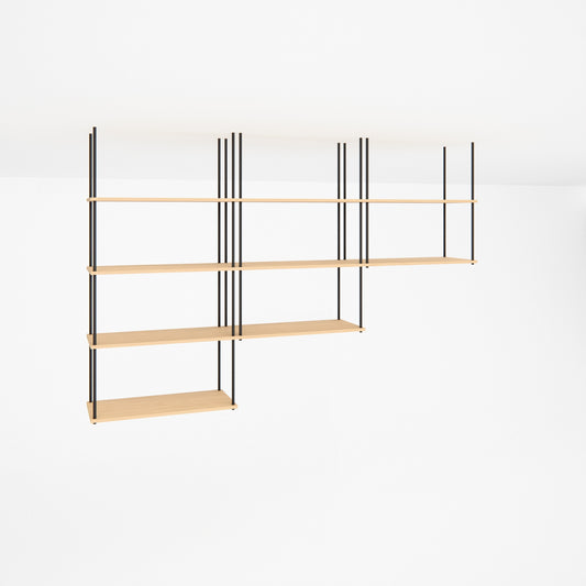 oak-ceiling-shelf-225x147cm-staggered-left -- Studioansicht
