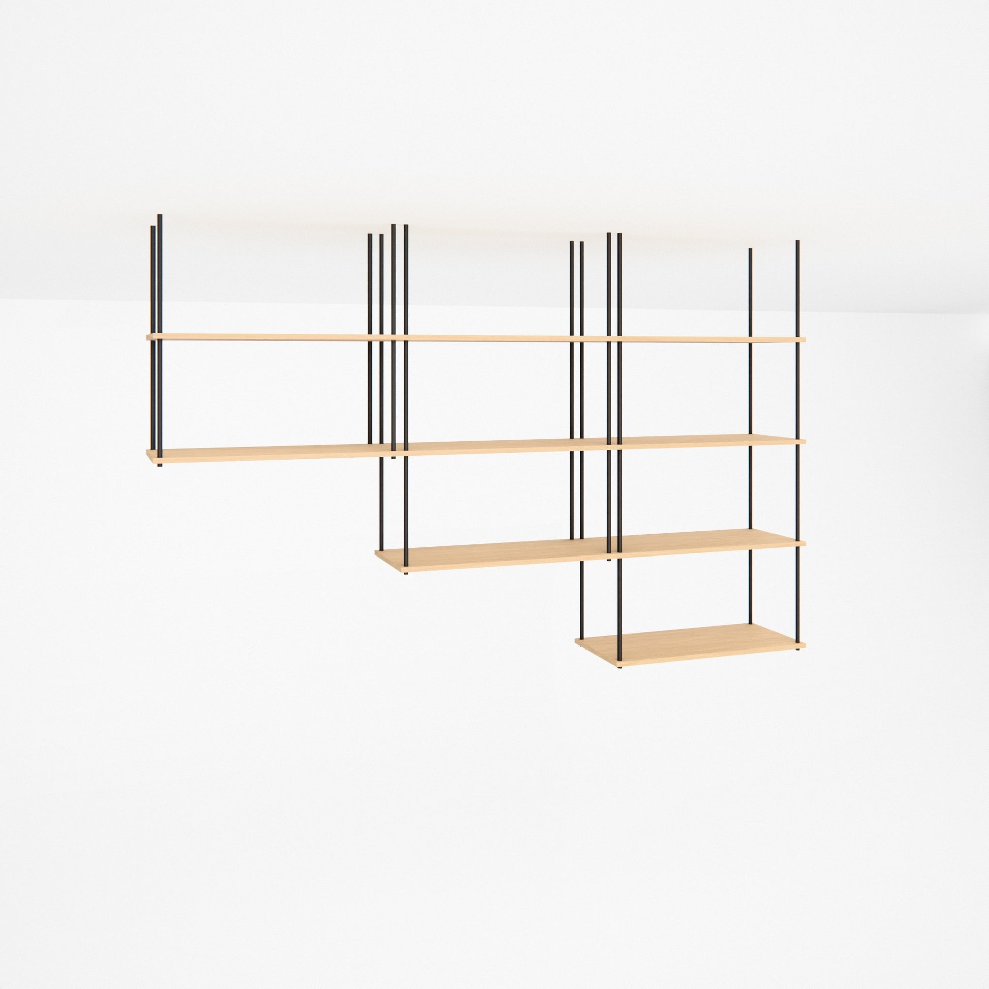 oak-ceiling-shelf-225x147cm-staggered-right -- Studioansicht
