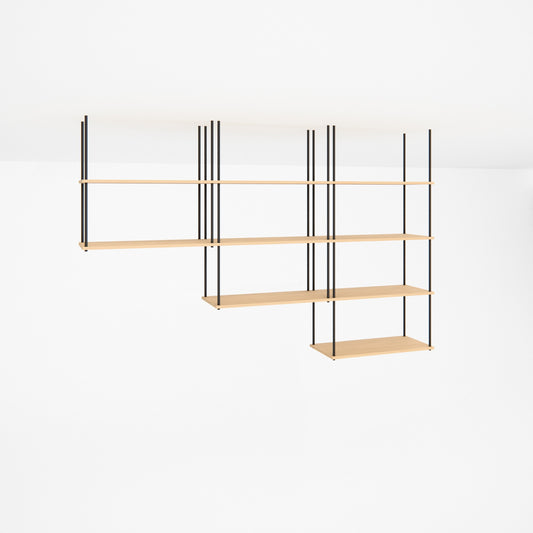 oak-ceiling-shelf-225x147cm-staggered-right -- Studioansicht