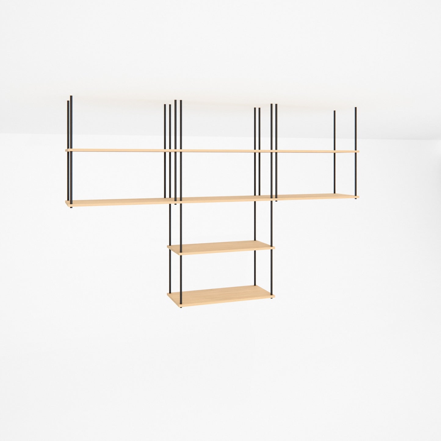 oak-ceiling-shelf-225x147cm-with-center-drop -- Studioansicht