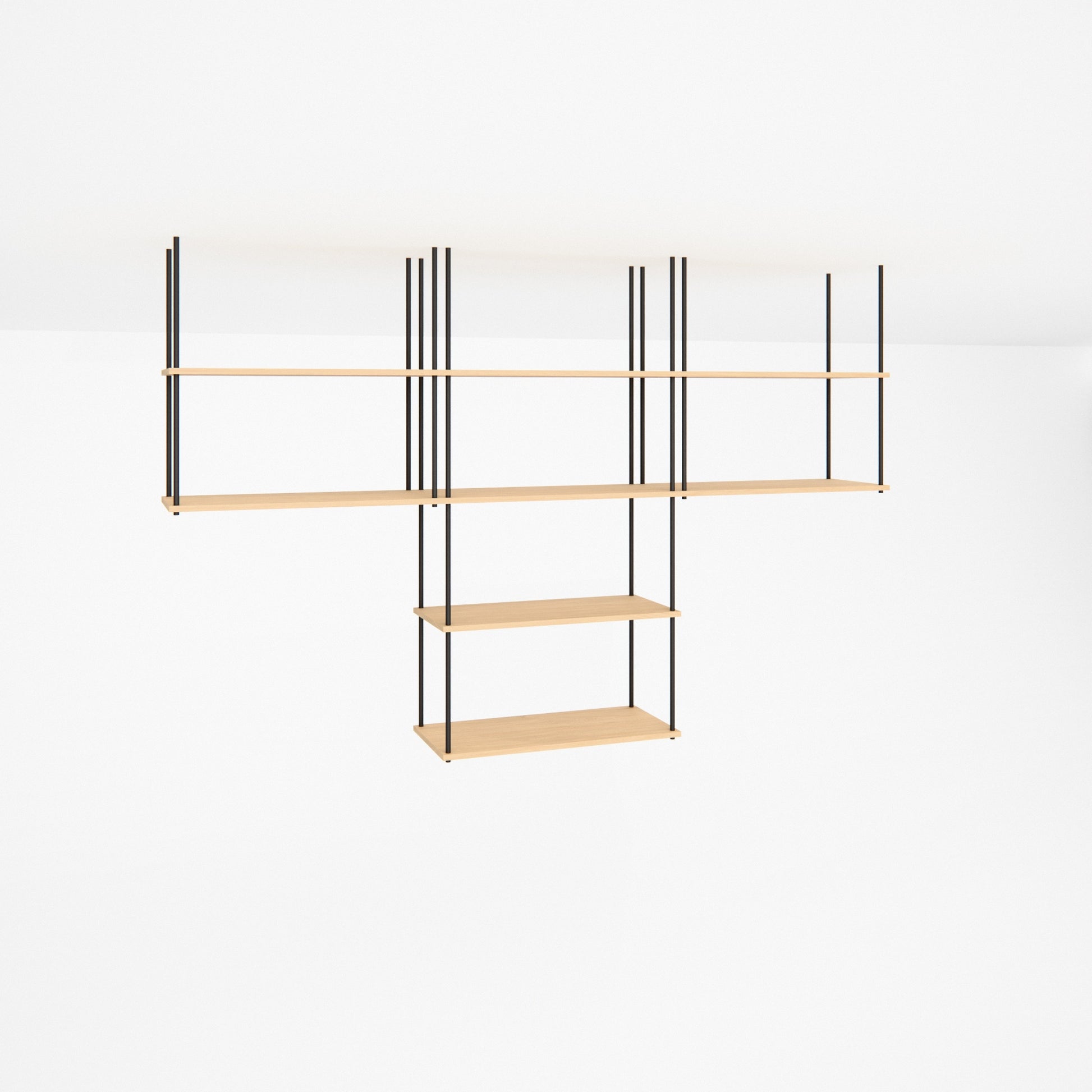 oak-ceiling-shelf-225x147cm-with-center-drop -- Studioansicht