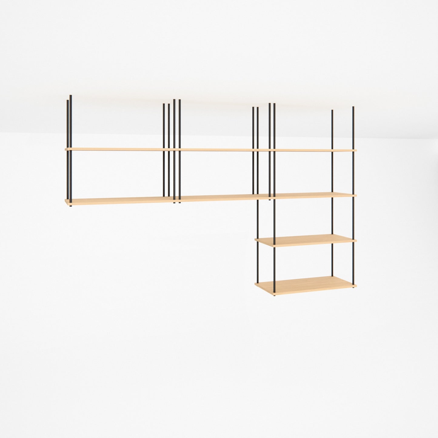 oak-ceiling-shelf-225x147cm-with-right-drop -- Studioansicht