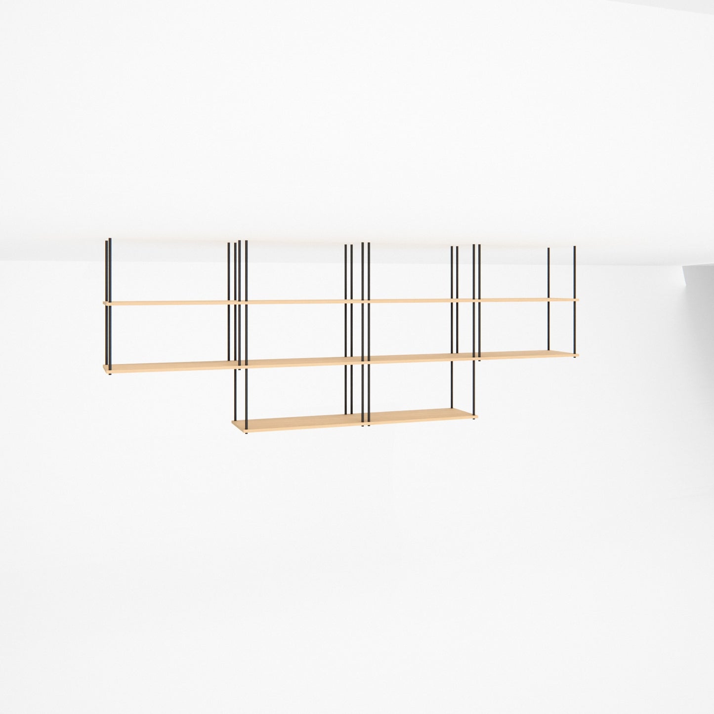 oak-ceiling-shelf-300x111cm-mixed-drops -- Studioansicht