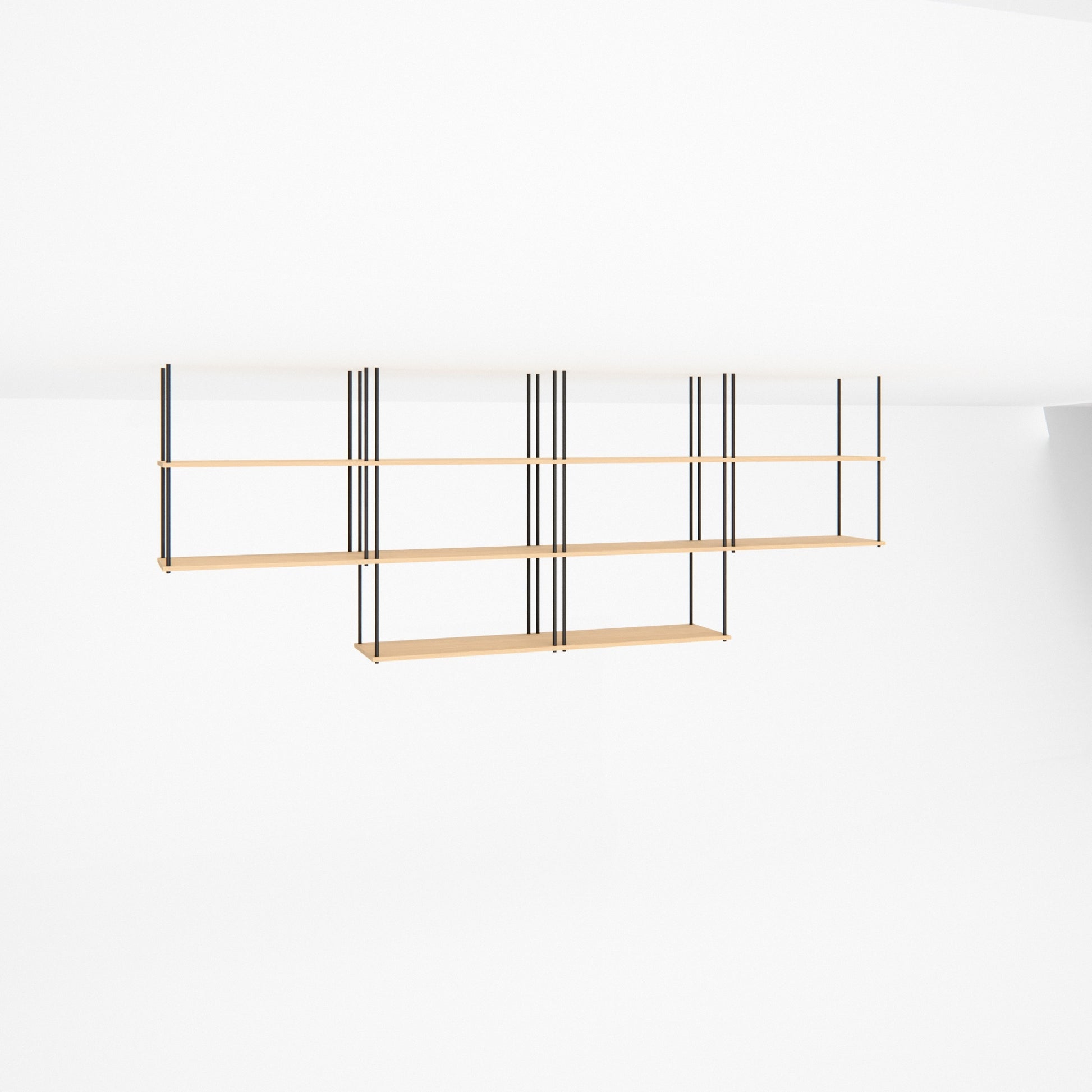 oak-ceiling-shelf-300x111cm-mixed-drops -- Studioansicht