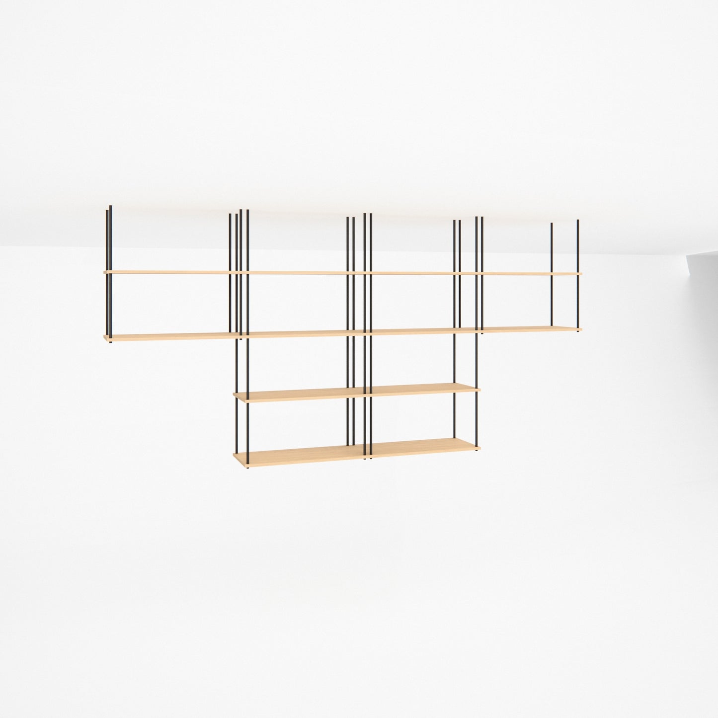 oak-ceiling-shelf-300x147cm-mixed-drops -- Studioansicht