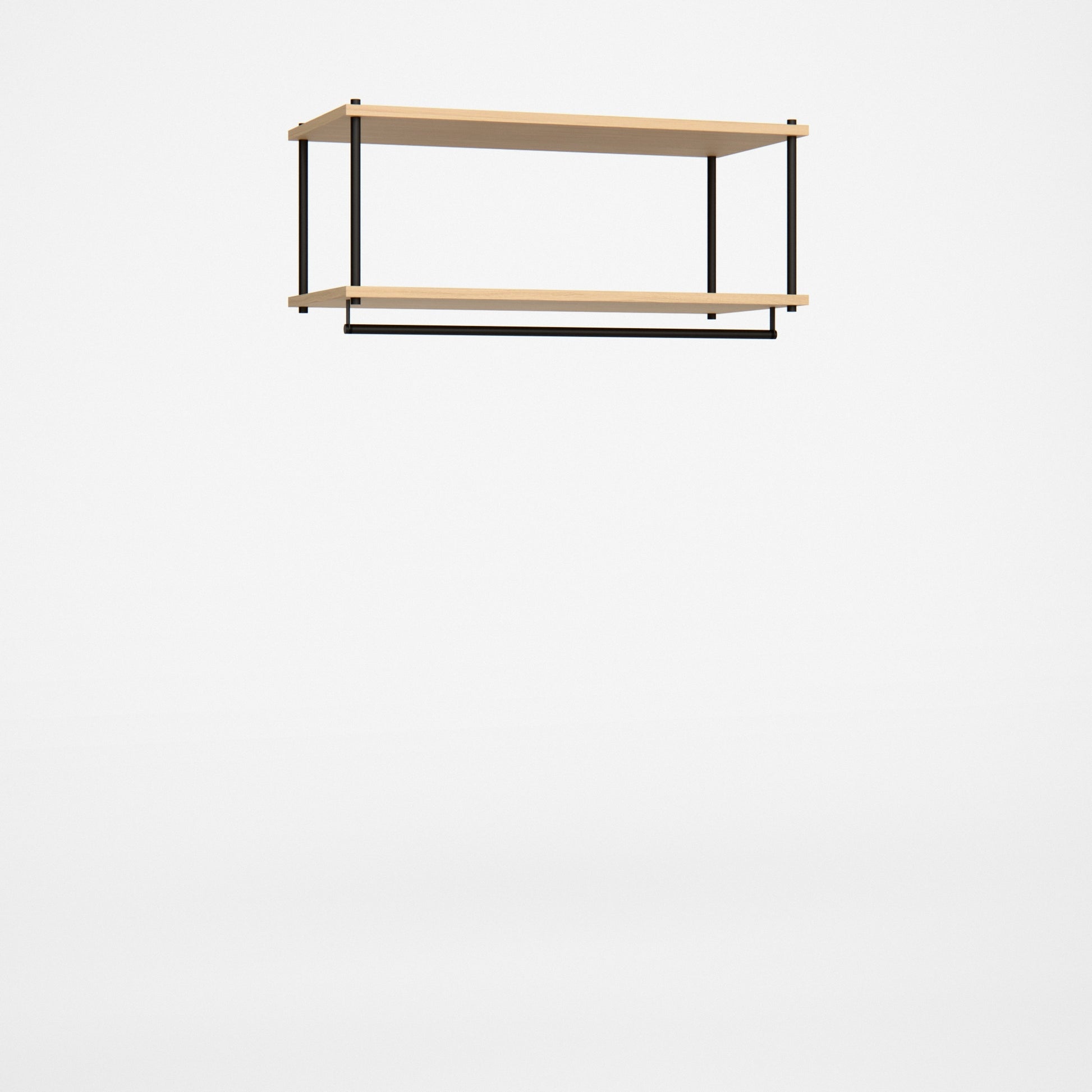 oak-hanging-wardrobe-75-cm-floating-coat-rail-l1 -- Studioansicht