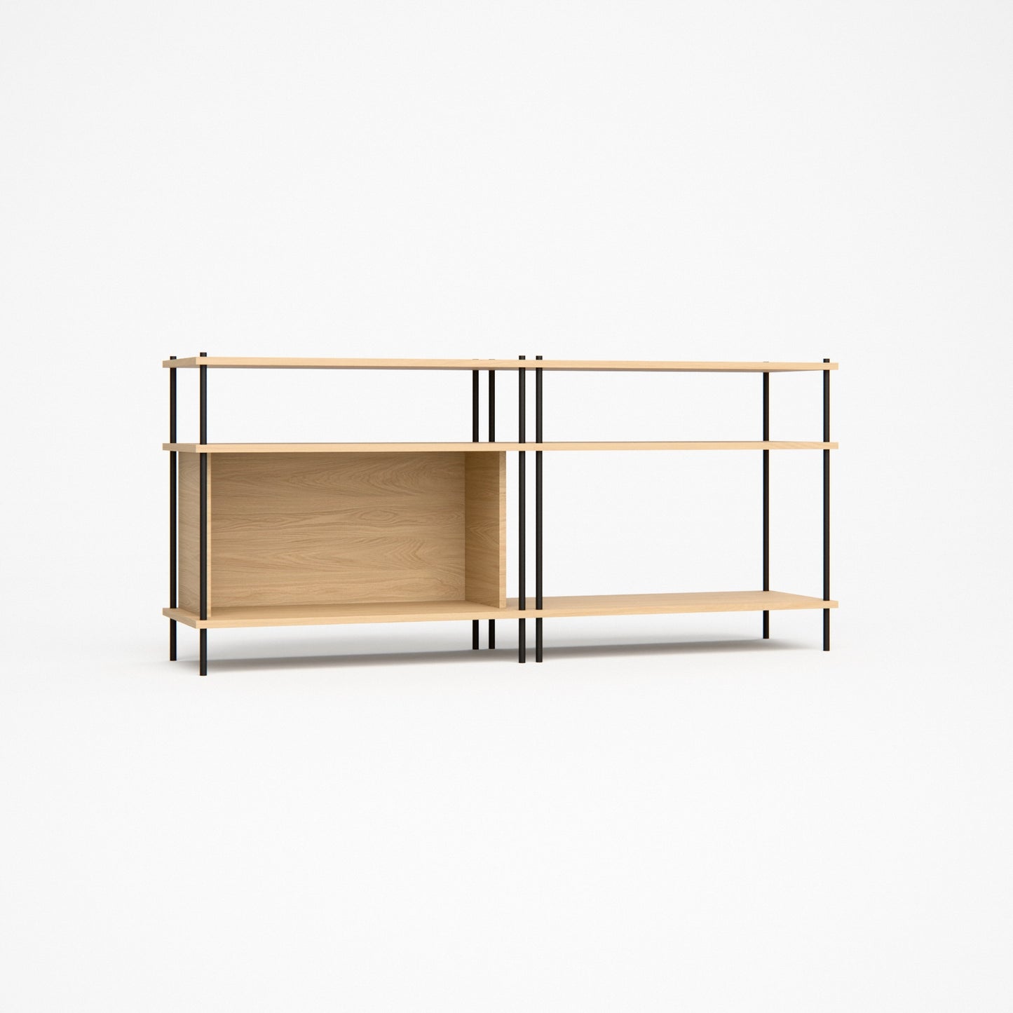 oak-lowboard-150cm-alternating-boxes -- Studioansicht