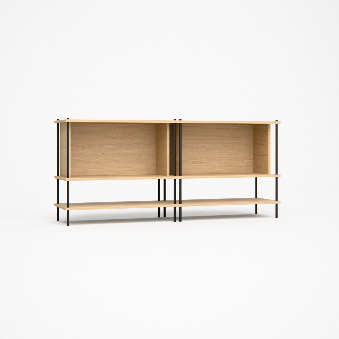 oak-lowboard-150cm-two-closed-boxes -- Studioansicht