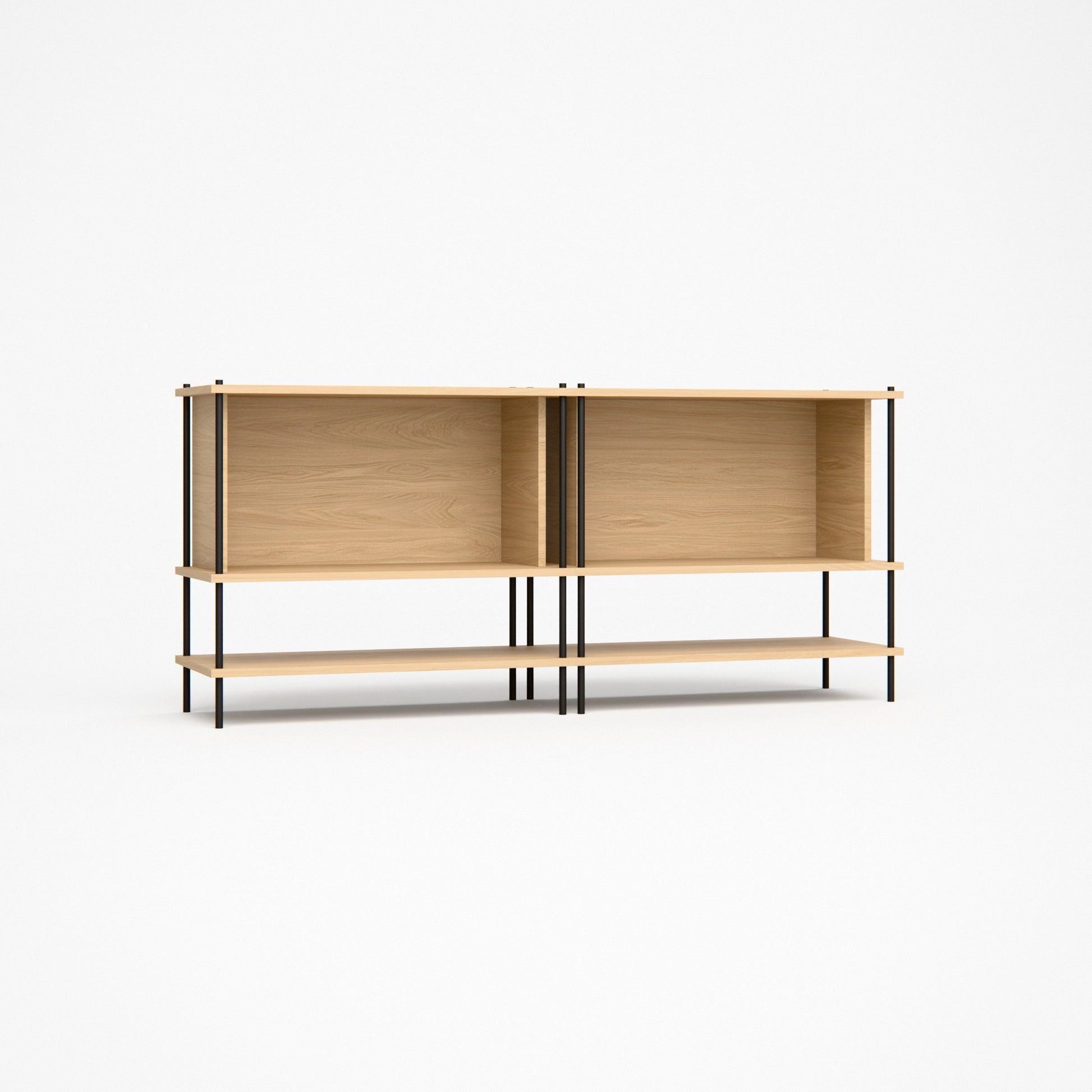 oak-lowboard-150cm-two-closed-boxes -- Studioansicht