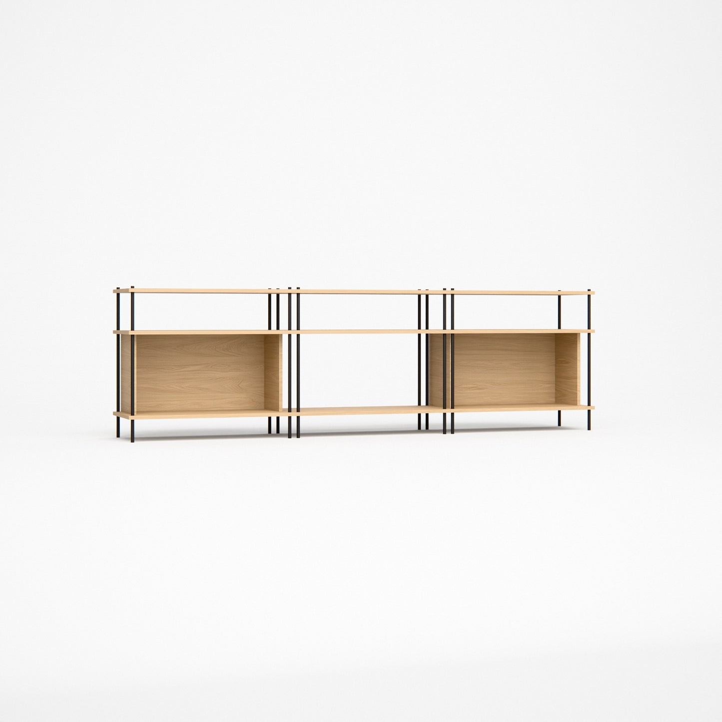 oak-lowboard-225cm-two-side-boxes -- Studioansicht