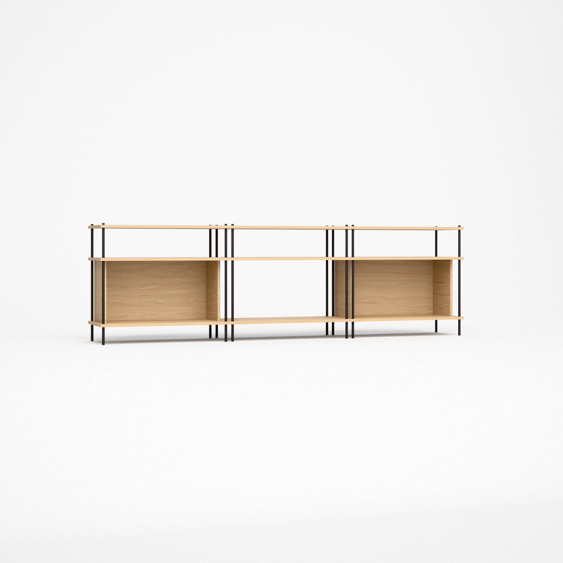 oak-lowboard-225cm-two-side-boxes -- Studioansicht