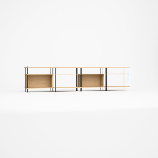 oak-lowboard-300cm-alternating-boxes -- Studioansicht