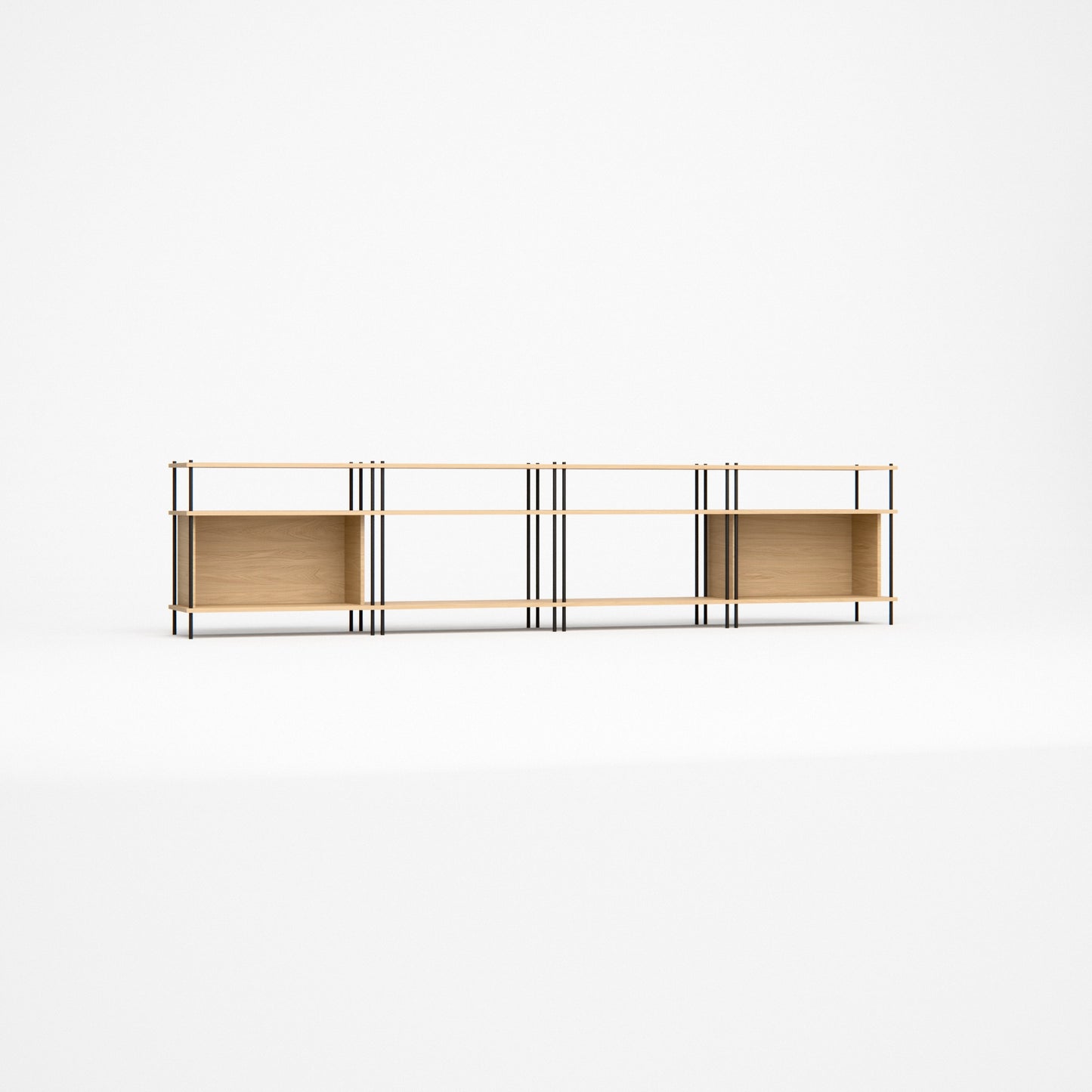 oak-lowboard-300cm-two-side-boxes -- Studioansicht