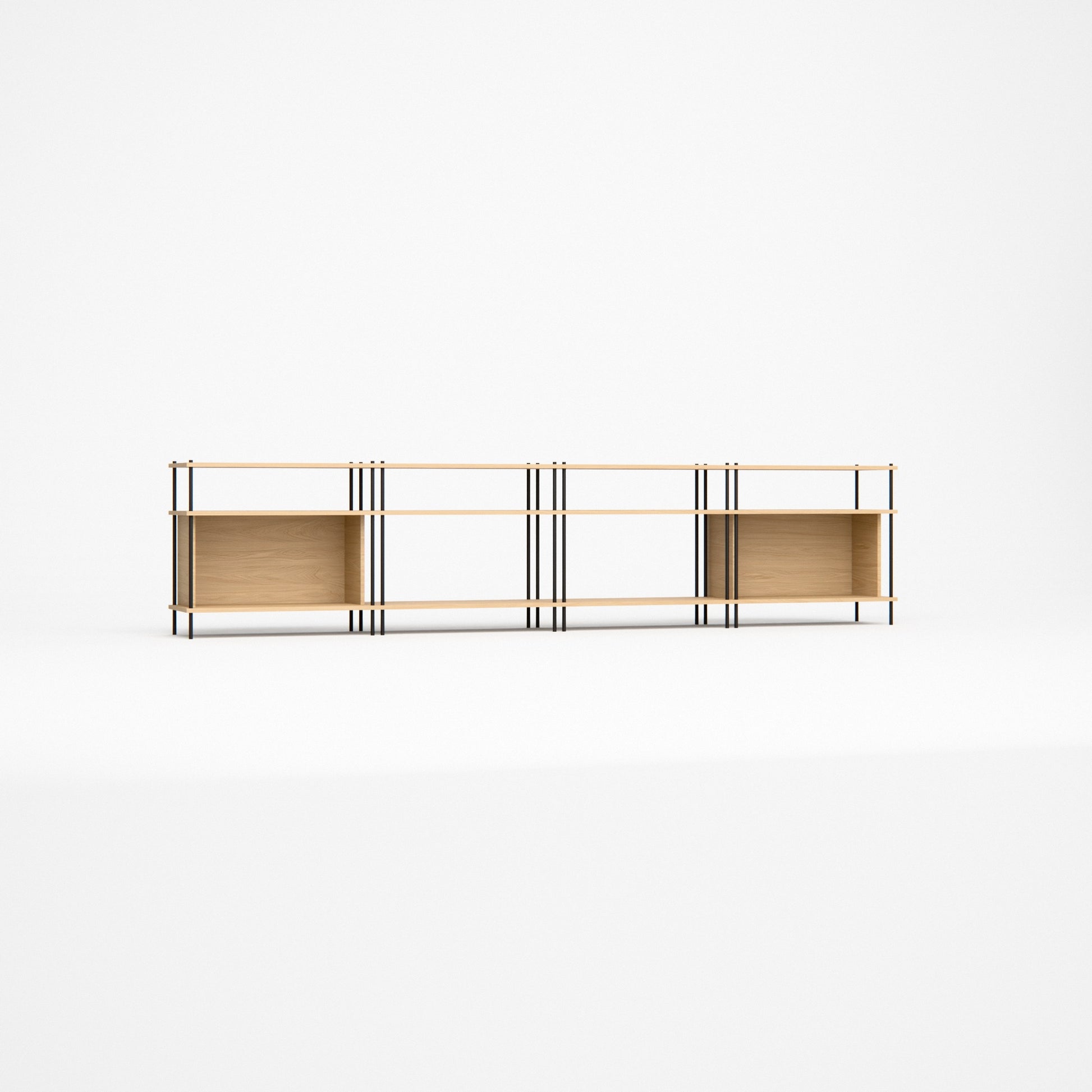 oak-lowboard-300cm-two-side-boxes -- Studioansicht