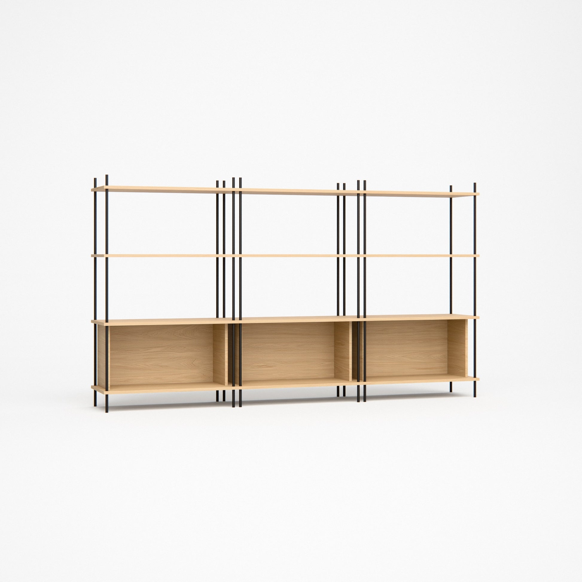 oak-sideboard-225x127cm-three-closed-boxes -- Studioansicht
