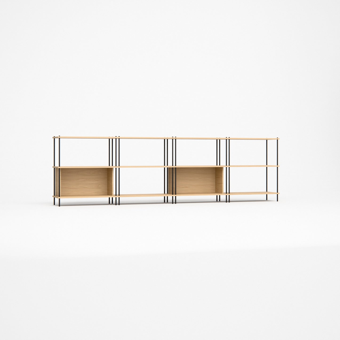 oak-sideboard-300cm-alternating-boxes -- Studioansicht
