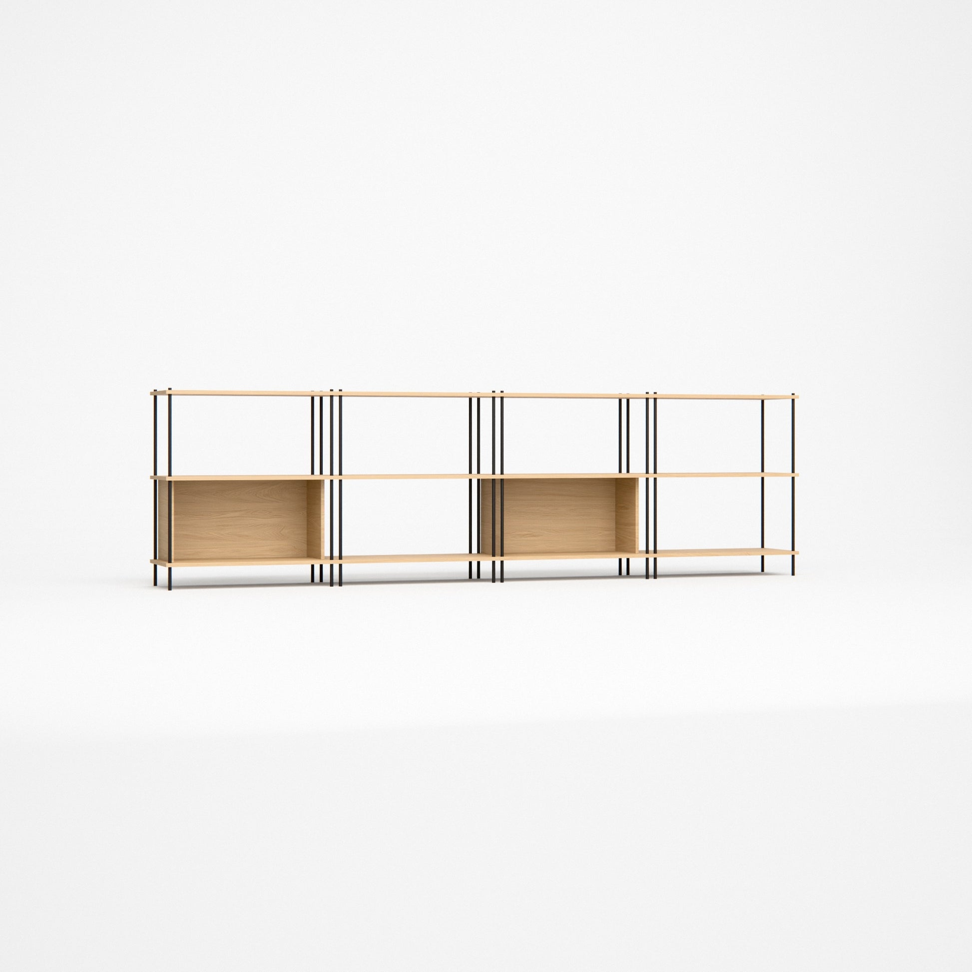 oak-sideboard-300cm-alternating-boxes -- Studioansicht