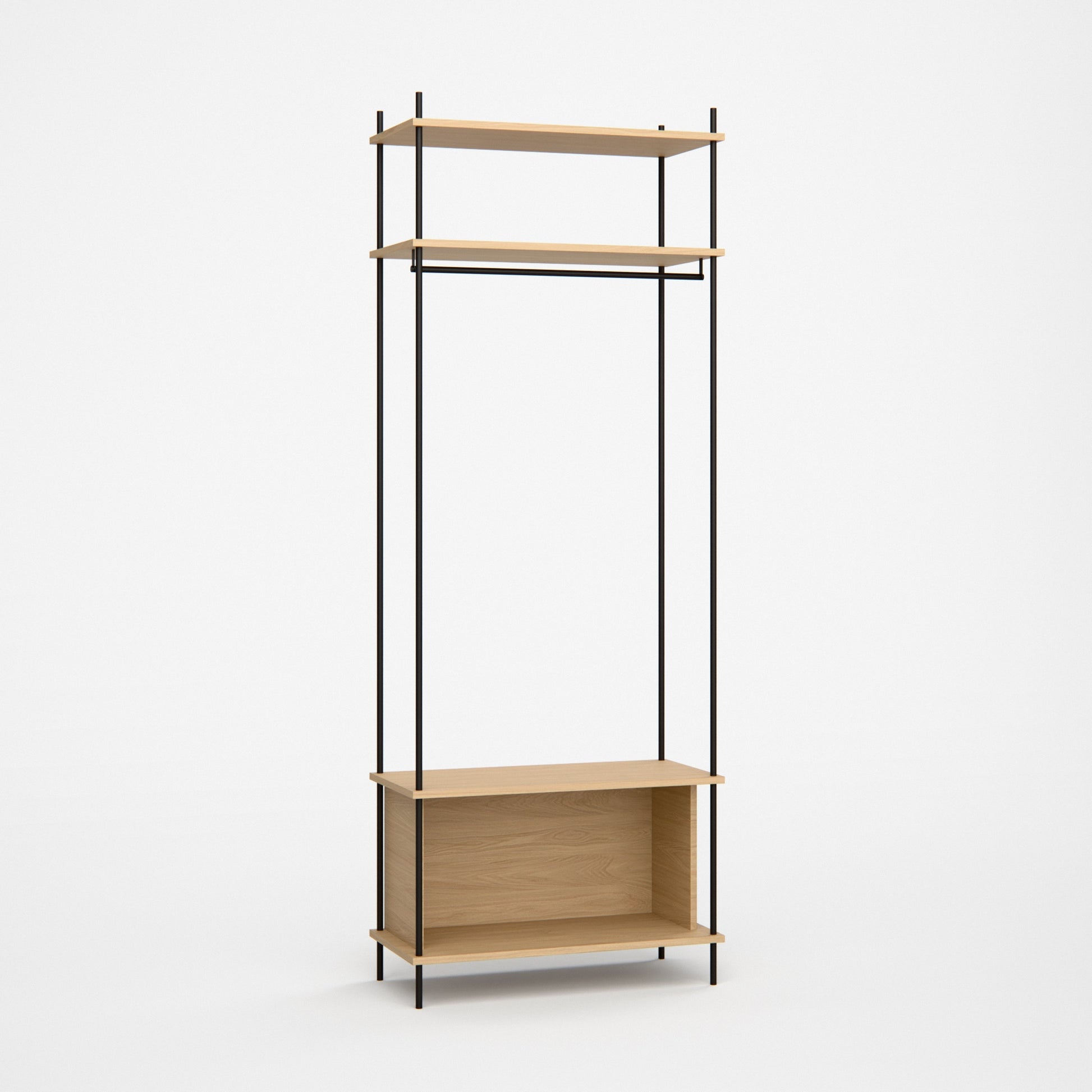 oak-standing-wardrobe-204-cm-hallway-h4 -- Studioansicht