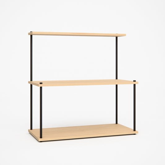 oak-tiered-shelf-75x77cm -- Studioansicht