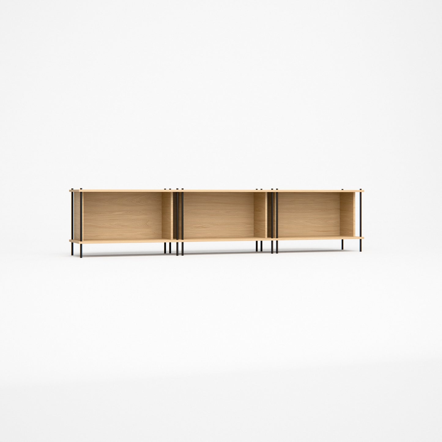 oak-tv-unit-225cm-three-closed-boxes -- Studioansicht