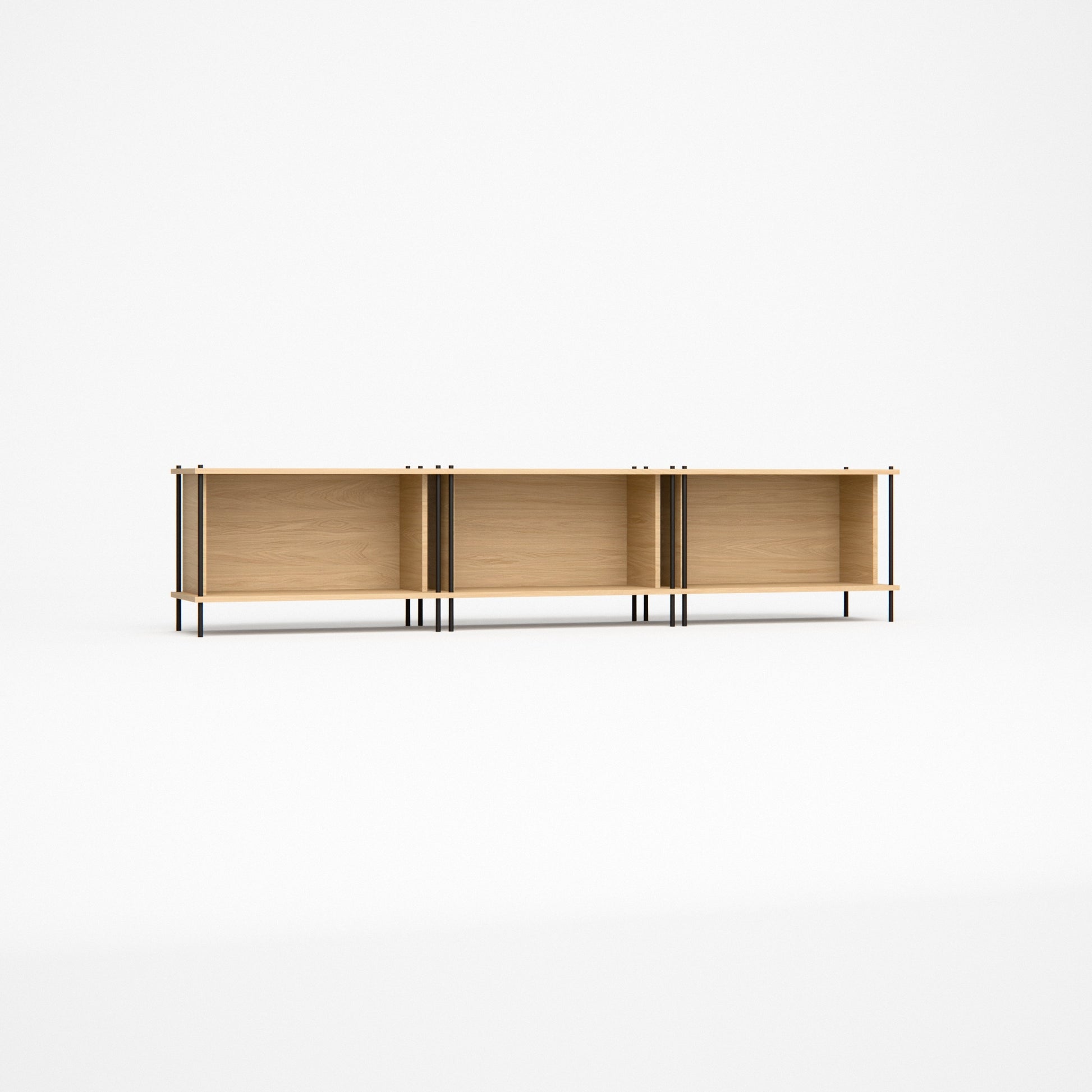 oak-tv-unit-225cm-three-closed-boxes -- Studioansicht