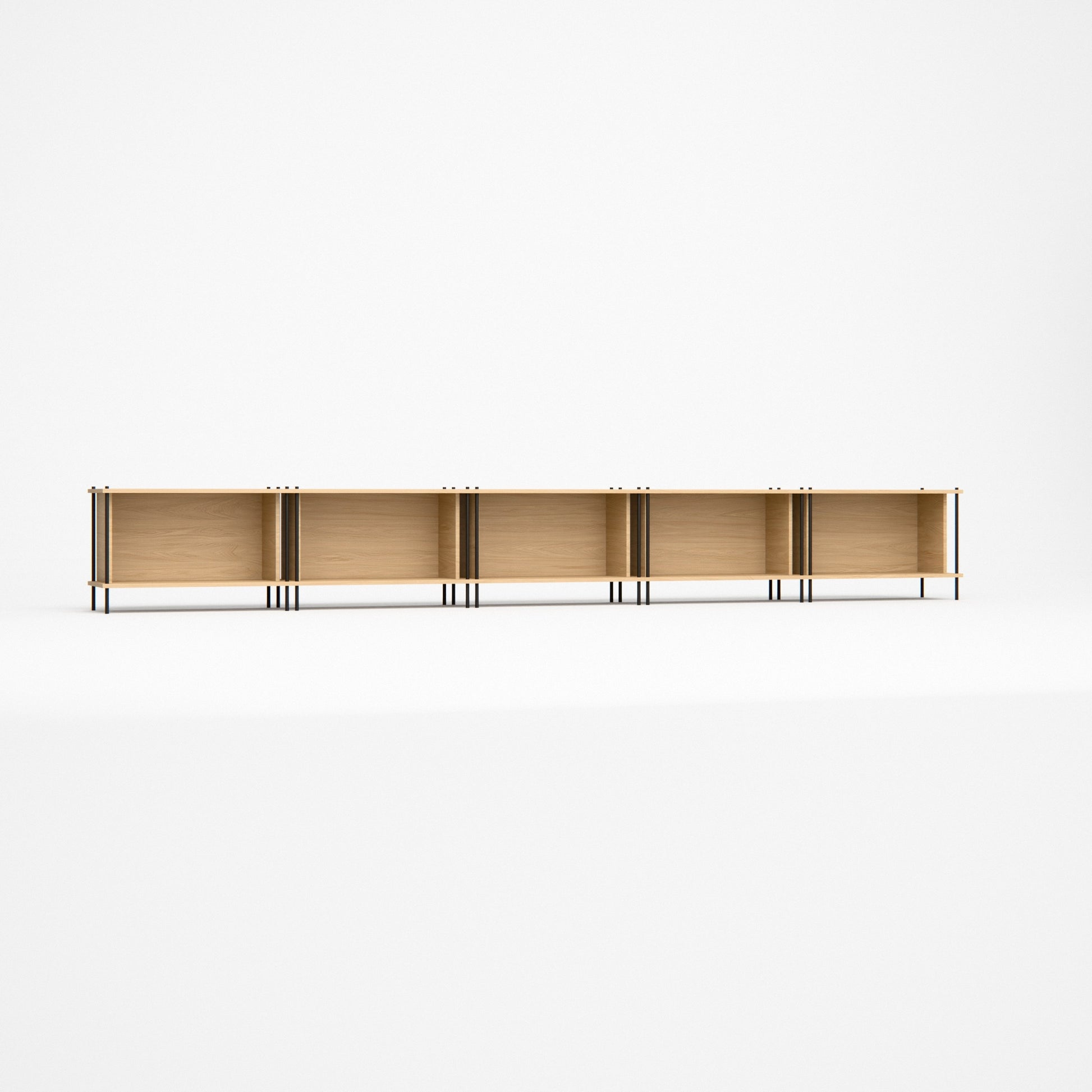 oak-tv-unit-375cm-five-closed-boxes -- Studioansicht