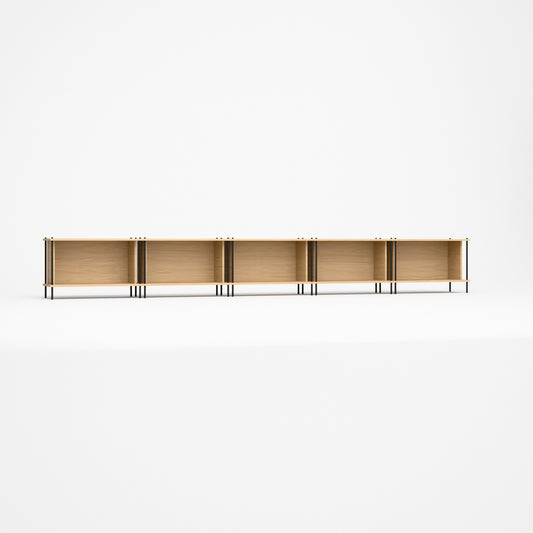 oak-tv-unit-375cm-five-closed-boxes -- Studioansicht
