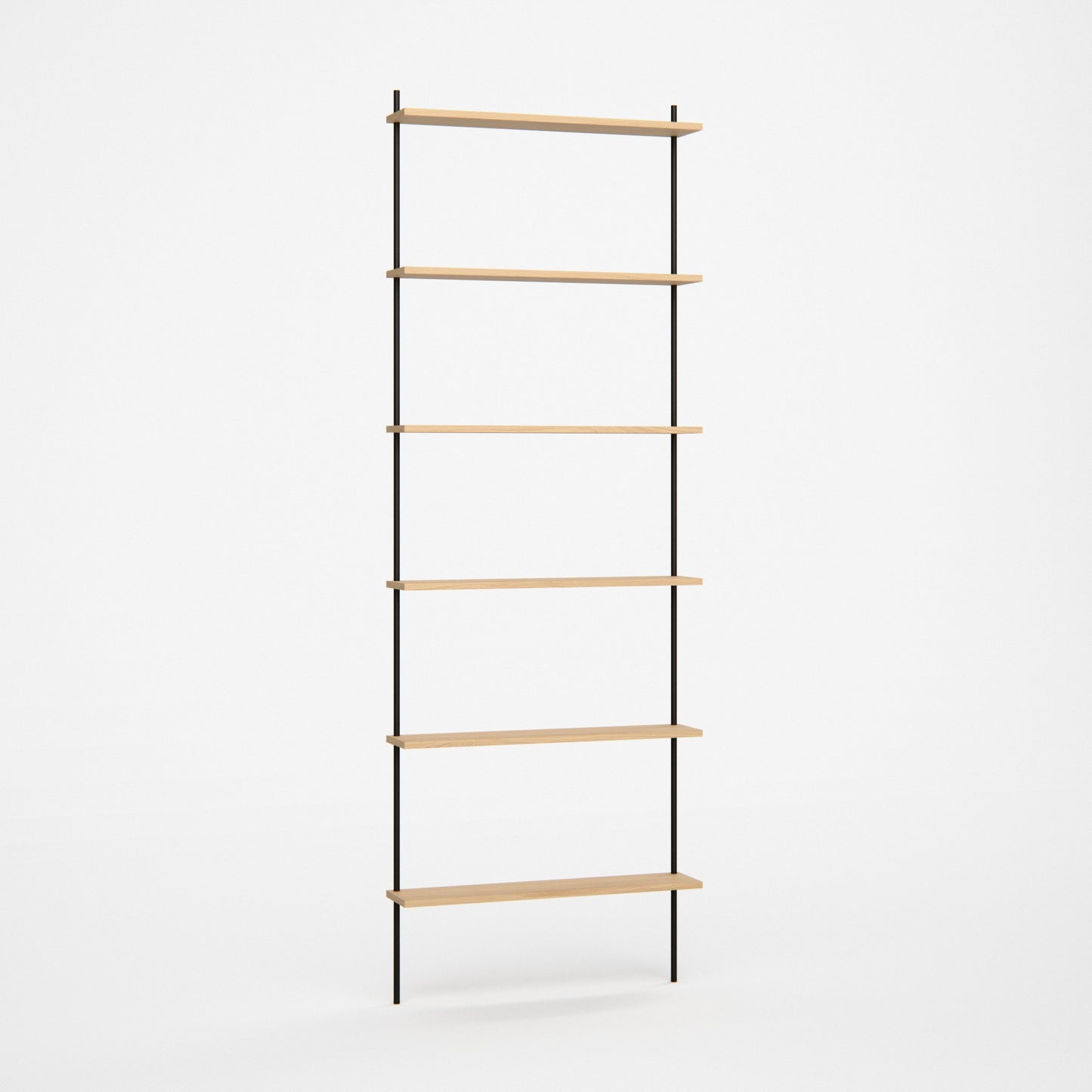oak-wall-shelf-223-cm-single-section-h1-bundle -- Studioansicht