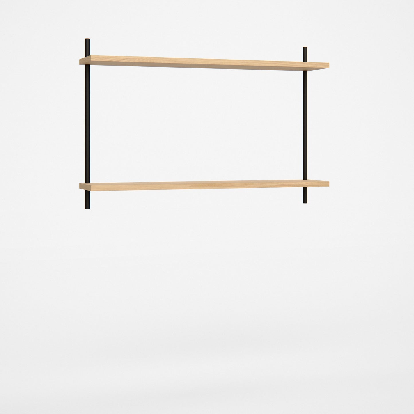 oak-wall-shelf-50-cm-single-section-l1-bundle -- Studioansicht