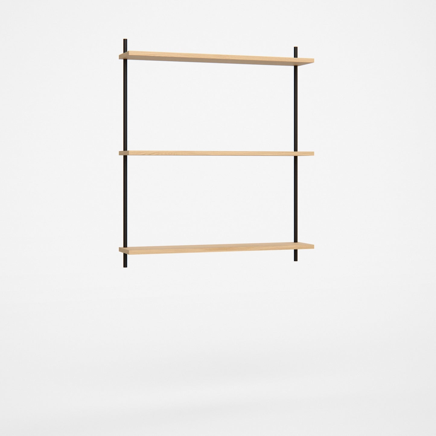 oak-wall-shelf-87-cm-single-section-m1-bundle -- Studioansicht