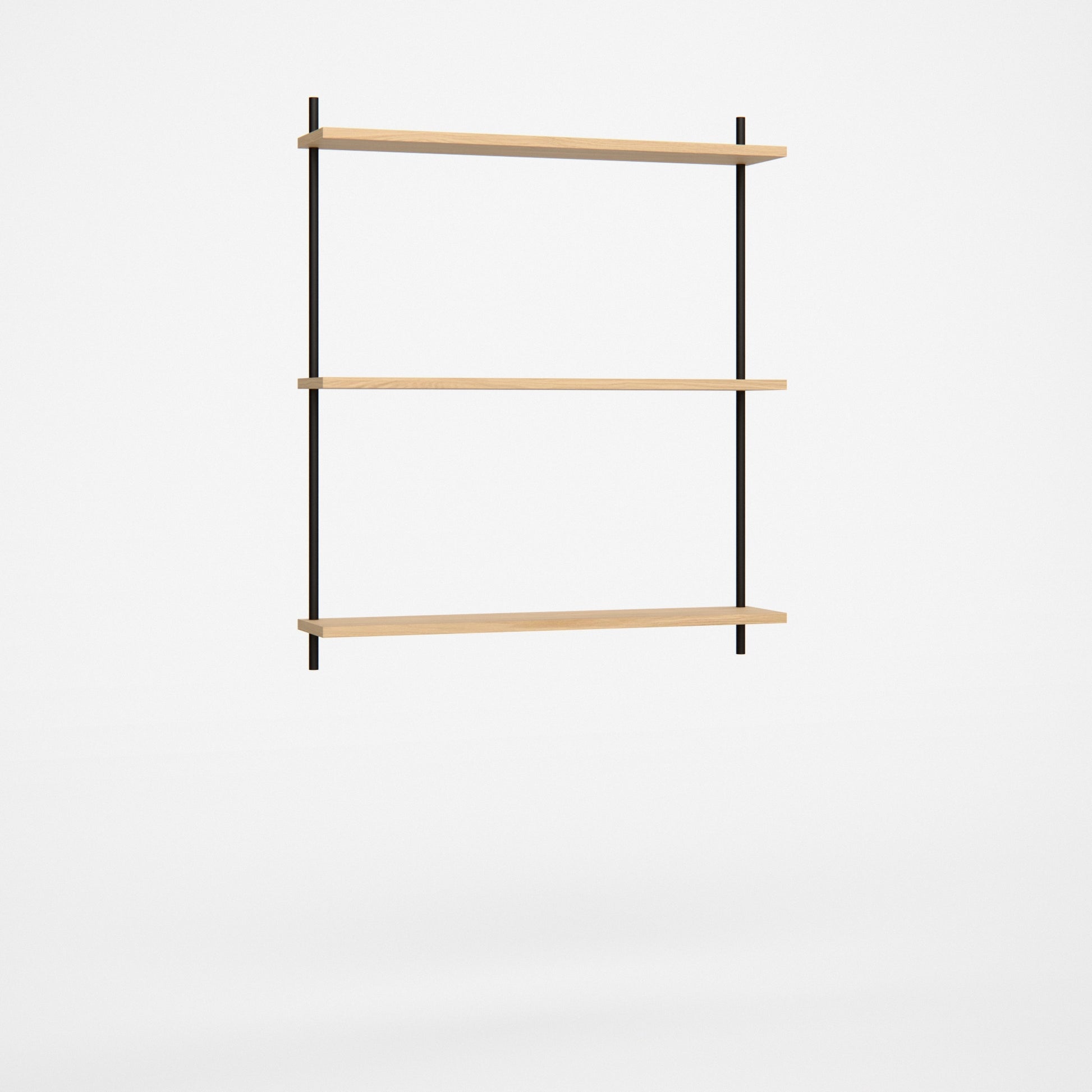 oak-wall-shelf-87-cm-single-section-m1-bundle -- Studioansicht