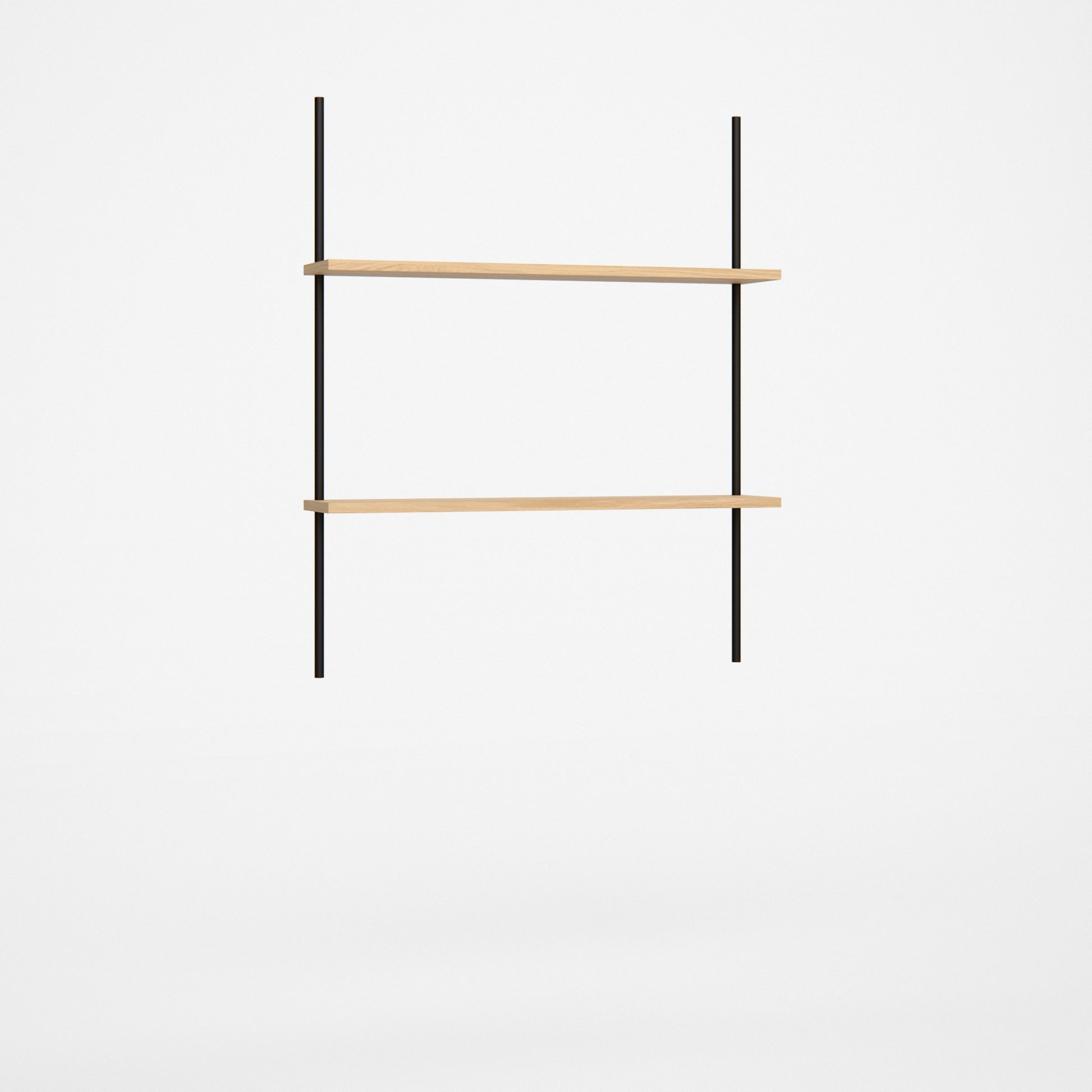 oak-wall-shelf-90-cm-single-section-m4-bundle -- Studioansicht