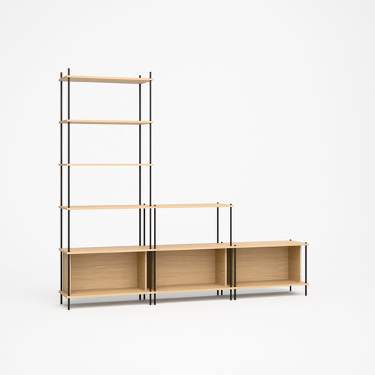 oak-wall-unit-225x201cm-staggered-1 -- Studioansicht
